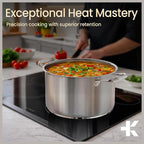 Stainless Steel Stockpot with Tempered Glass Lid 8 Quart, Durable 18/0 - Image 9
