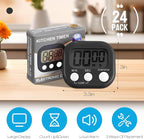 Leumoi 24 Pcs Digital Kitchen Timers Bulk Small Magnetic Timer On/Off Switch - Image 2