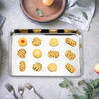 Baking Sheet Set of 2, Bastwe 18 inch Commercial Grade Stainless Steel Baking - Image 6