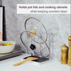 304 Stainless Steel Pot Lid Holder While Cooking, Kitchen Pot Lid Storage Rack - Image 2