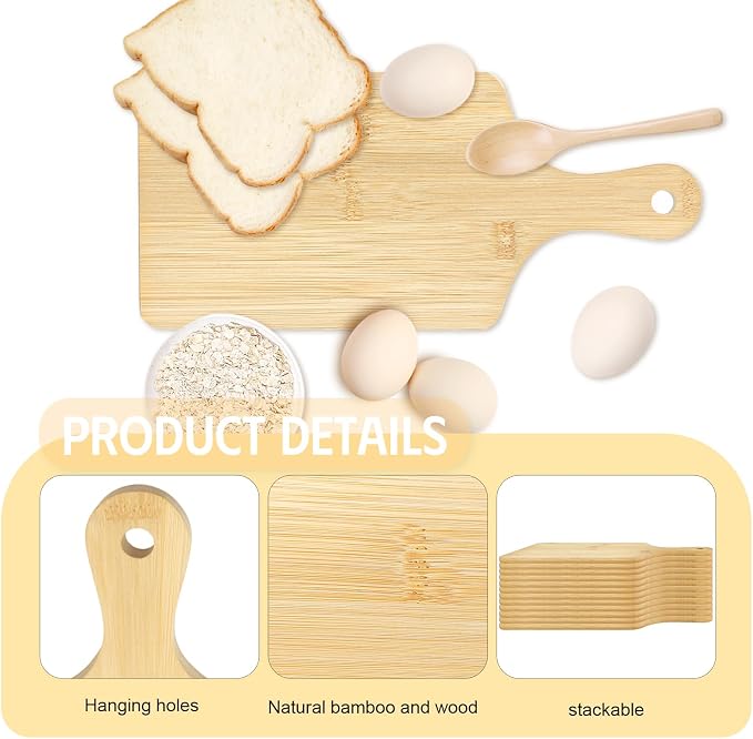 25 PCS Cutting Board Bulk Wood Chopping Board Laser Engraving Serving Board - Image 3