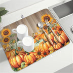 Fall Orang Pumpkin Dish Drying Mat - Image 8