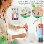 3 in 1 Cup Lid Cleaning Brush, Home Kitchen Crevice Brush, Portable Bottle - Image 2