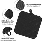Oven Mitts and Pot Holders Set, Heat Resistant Silicone Kitchen Mini Oven - Image 4