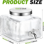 1 Gallon Drink Dispensers for Parties, Beverage Dispenser for Fridge - Image 2