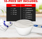 Chef Craft Easy to Read Plastic Measuring Cup Set, 10 Piece - Image 4