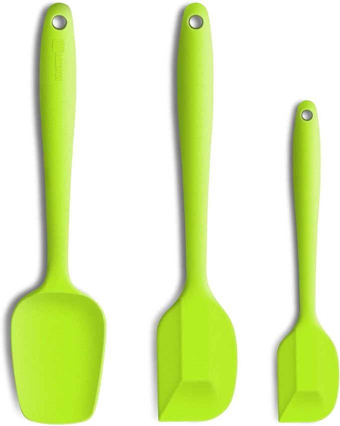 Silicone Spatula 3‑Piece Set Heat Resistant 600°F Non‑Stick Rubber Spatulas by ALLWIN-HOUSEWARE