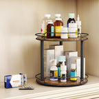 LAMU 9'' Wood Lazy Susan Turntable Organizer - Image 4