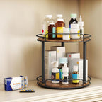 LAMU 10'' Wood Lazy Susan Turntable Organizer - Image 4