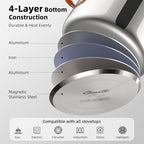 Ciwete Stainless Steel Stock Pot, 11 Quart Soup Pot - Image 3