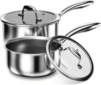 COOKER KING Sauce Pan Set, 1.5 QT & 2 QT Saucepan by cookerking