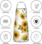 Yellow Sunflower Oven Mitts Sunflowers Pot Holders Yellow Flowers Cooking Apron - Image 5