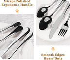 Astercook Silverware Set 48-Piece Black Flatware Set - Image 3