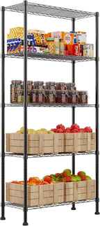 REGILLER 5-Wire Shelving Metal Storage Rack Adjustable Shelves, Standing - Image 8
