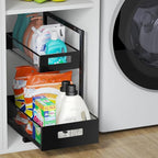 Petiza Under Sink Organizer Pull Out Cabinet Organizer Adjustable Height 2 Tier - Image 6