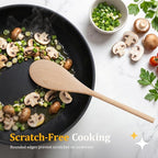 Wooden Spoons for Cooking, MORGLES 10-Inch Serving Spoons for Stirring Mixing - Image 5
