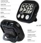 12 Pack Digital Kitchen Timer Large LCD Display Loud Alarm Strong Magnetic Stand - Image 2