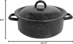 Mirro 4.5 Quart Traditional Vintage Style Black Speckled Enamel on Steel Dutch - Image 9