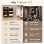 Homsorout Hanging Closet Organizer 4 Tier - Image 3