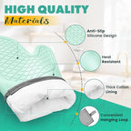 Silicone Oven Mitts, Waterproof Non Slip Grip Oven Gloves - Image 3