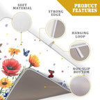 Watercolor Flower Dish Drying Mat 18x24 Inch Floral Butterfly Dish Drainer - Image 4