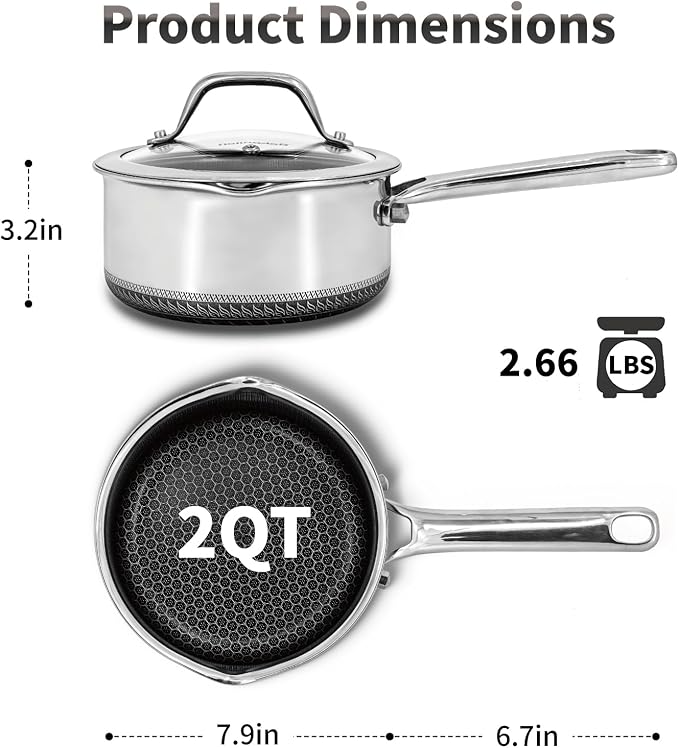 Hybrid Nonstick 2 QT Saucepan - Image 4