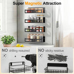 Magnetic Spice Rack for Refrigerator, Magnetic Shelf for Fridge Space Saving - Image 7