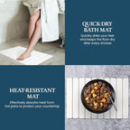 Stone Drying Mat for Kitchen Counter 24"×16"with Water Absorbent Diatomite - Image 6
