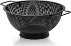 Black Colander for Kitchen, Stainless Steel Pasta Strainer by Kteniy