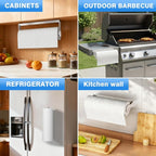 Paper Towel Holder Under Cabinet, Stainless Steel, Adhesive & Wall Mount - Image 4
