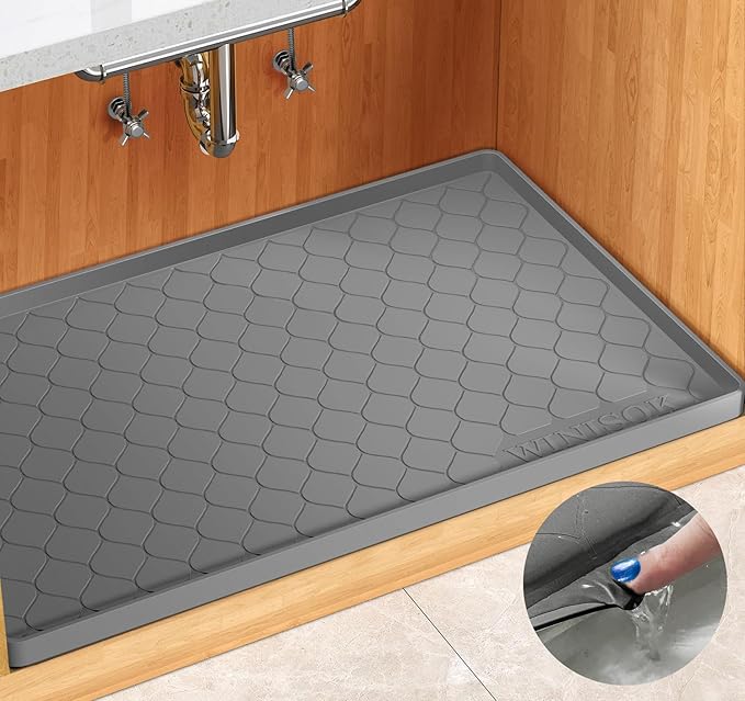 Winisok Silicone Under Sink Mat 28" x 19", kitchen Essentials and Gadgets by Winisok