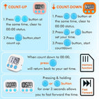 6 Pack Multi-Function Electronic Timer, Learning Management, Suitable - Image 3
