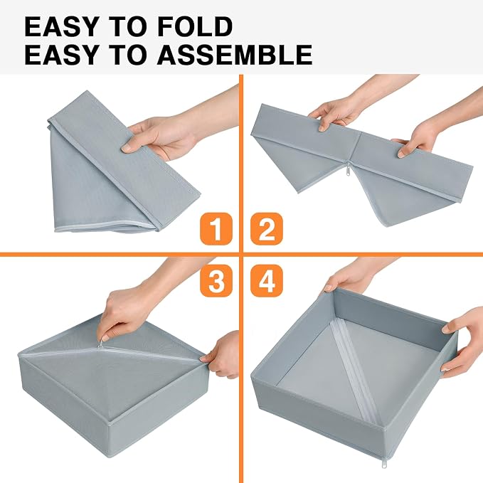 DIMJ Drawer Organizer Clothes, 15 Pack Underwear Organizer, Foldable Closet Bins - Image 6
