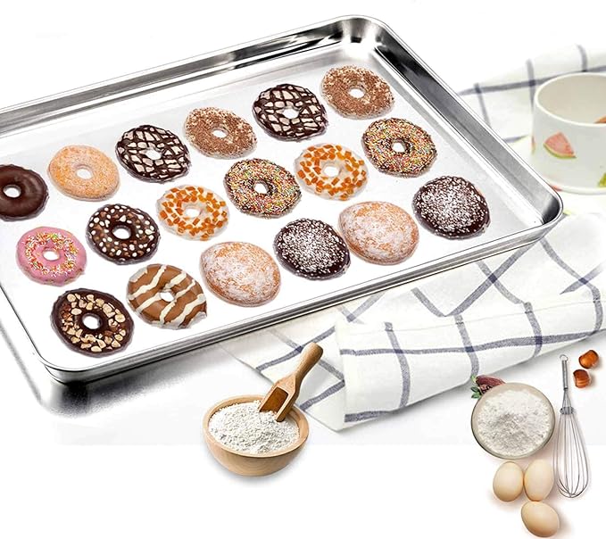 TeamFar Baking Sheet, 17.6’’ x 13’’ x 1’’ Stainless Steel Large Cookie Sheet - Image 5