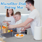 2 Pack Large Dish Drying Mat, 24x17 Inch Absorbent Microfiber Dishes Drainer - Image 6