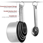 Stainless Steel Measuring Cups And Measuring Spoons 10-Piece Set, 5 Cups And 5 - Image 7