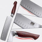 SHAN ZU 7 Inch Nakiri Knife, Japanese 10Cr15MoV High Carbon Stainless Steel - Image 8