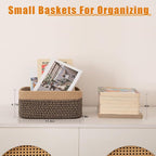 OIAHOMY 4 Pack Storage Baskets for Organizing, Small Bins for Shelves, Cute - Image 2