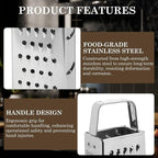Stainless Steel Vegetable Grater, 4-Sided Portable Metal Grater, Cheese Grater - Image 3