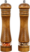 Haomacro Pepper Grinder, Wood Salt and Pepper Mills Set, Classic Manual Spice by Haomacro