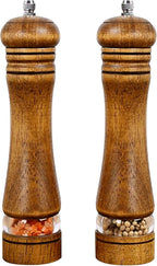 Haomacro Pepper Grinder, Wood Salt and Pepper Mills Set, Classic Manual Spice by Haomacro
