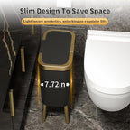 Procade Office Trash Can with Lid, Modern Narrow Garbage Can with Legs - Image 3