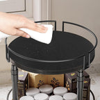 HOOBRO Lazy Susan Organizer Spice Rack, 2-Tier Height Adjustable Rotating Lazy - Image 9