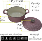 La Cuisine Enameled Cast Iron Dutch Oven Casserole Dish Pot - Image 6