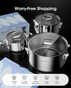 3-Ply Stainless Steel Stock Pot Set - Image 9