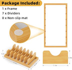 Bamboo Pot Lid Organizer Pot Lid Holder, Pot and Pan Organizer Drawer Organizer - Image 5