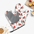 Christmas Cardinal Birds Oven Mitts and Pot Holders Sets of 3, Cardinal Birds - Image 4