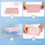 2 Pack Ice Cube Trays Set -with Lids, Storage Container & Ice Tongs, 66-Count - Image 6