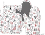 Christmas Winter Snowflake Oven Mitts and Pot Holders Set by Unknown