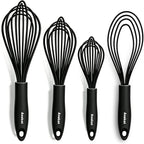 Anaeat Silicone Kitchen Whisk Set of 4, Egg Beater Milk ​Blender by Anaeat